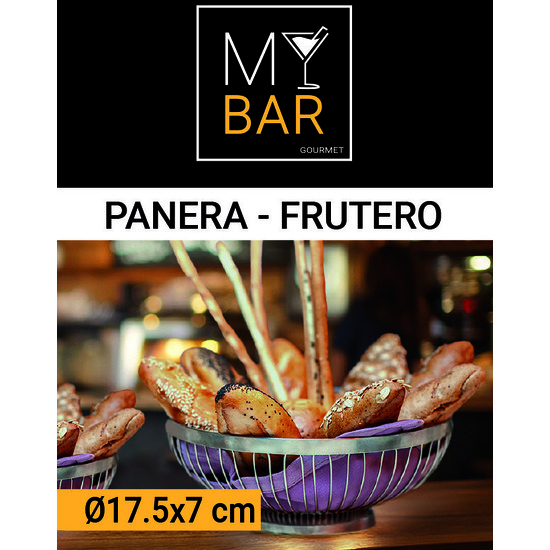 PANERA-FRUTERO CROMADA 17.5X7CM MY BAR image 0