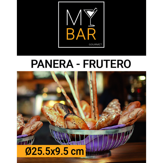 PANERA-FRUTERO CROMADA 25.5X9.5CM MY BAR image 0