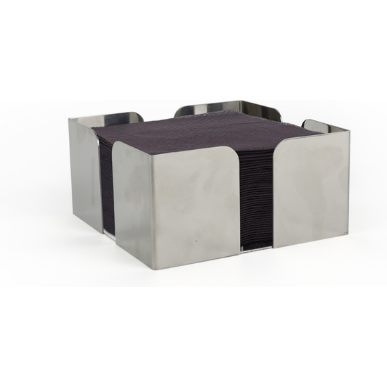SERVILLETERO COCKTAIL ACERO 12X12X6 MY BAR image 0