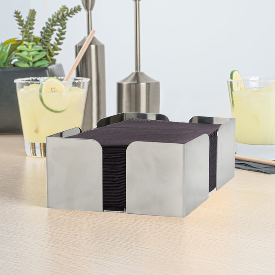 SERVILLETERO COCKTAIL ACERO 12X12X6 MY BAR image 8