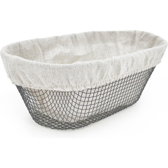 CESTA PAN METAL OVAL C/FORRO 28X15C MY BAR image 0