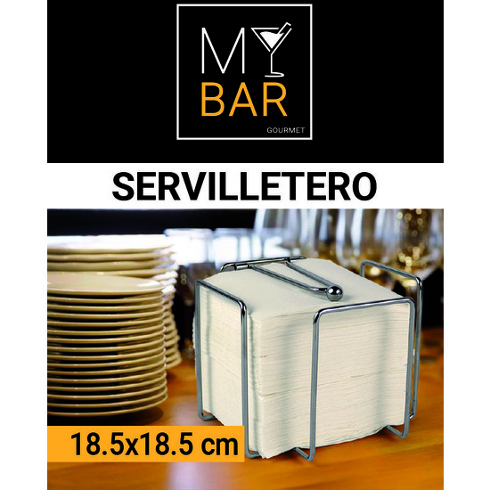 SERVILLETERO CROMADO 18.5X18.5CM MY BAR image 1