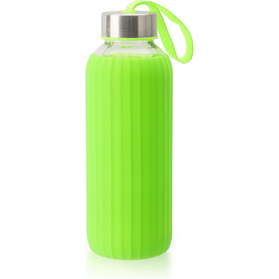BOTELLA AGUA VIDRIO/SILICONA 400ML BEWINNER image 0