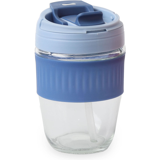 TRAVEL MUG VIDRIO/SILICONA 380ML BEWINNER image 0