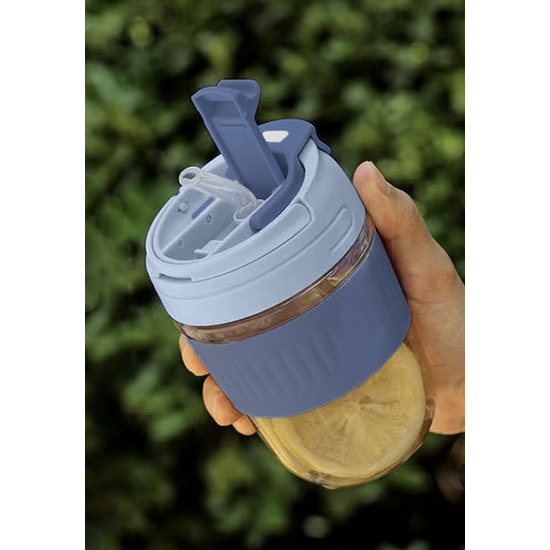 TRAVEL MUG VIDRIO/SILICONA 380ML BEWINNER image 4