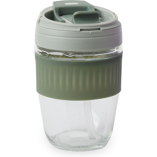 TRAVEL MUG VIDRIO/SILICONA 380ML BEWINNER image 5