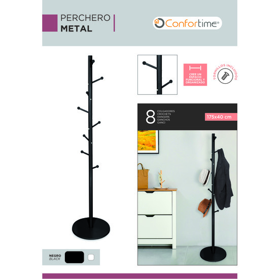 PERCHERO METAL 175X40CM CONFORTIME image 1