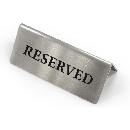 # -144- PLACA ACERO RESERVADO MY BAR image 0