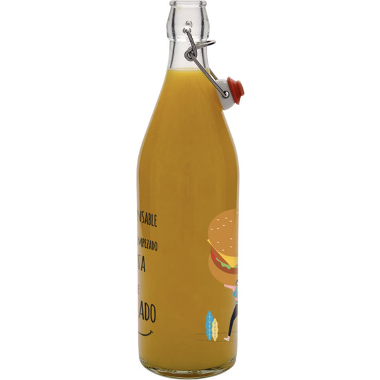 BOTELLA VIDRIO DECORADA CHISTES 1L LA ME image 8