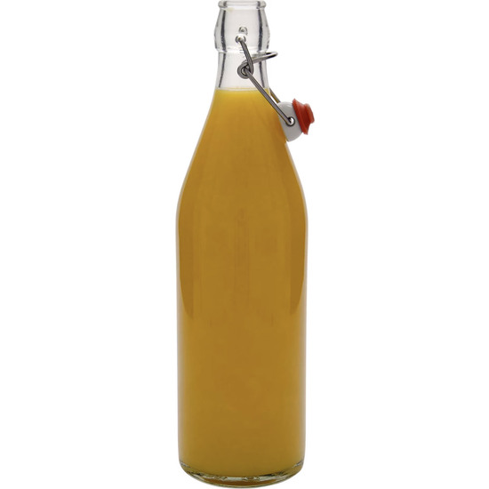BOTELLA VIDRIO TRANSPARENTE 1L LA MEDITERRANEA image 1