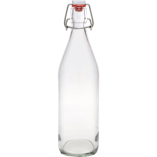 BOTELLA VIDRIO TRANSPARENTE 1L LA MEDITERRANEA image 5