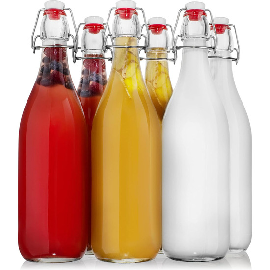 BOTELLA VIDRIO TRANSPARENTE 1L LA MEDITERRANEA image 9