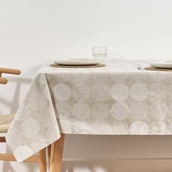 MANTEL ANTIMANCHAS JACQUARD MODELO ACACIA 3115 LINO 200X140 CM image 0