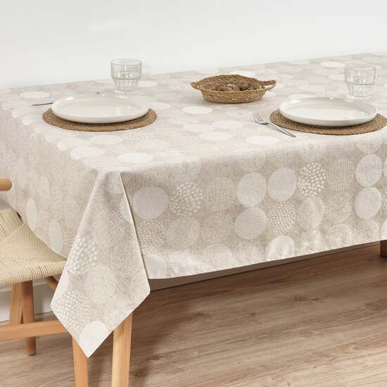 MANTEL ANTIMANCHAS JACQUARD MODELO ACACIA 3115 LINO 200X140 CM image 1