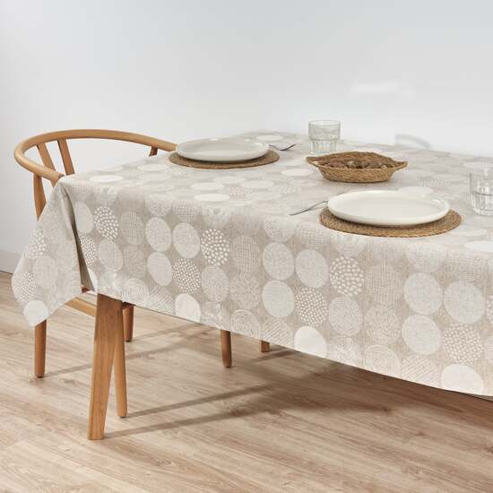 MANTEL ANTIMANCHAS JACQUARD MODELO ACACIA 3115 LINO 200X140 CM image 3