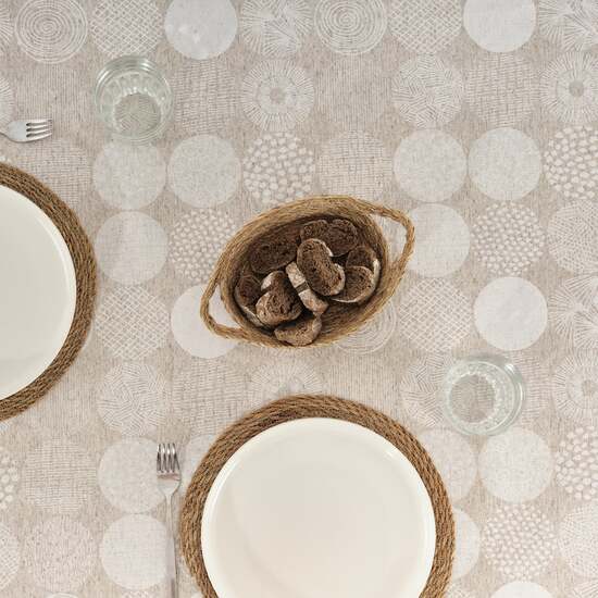 MANTEL ANTIMANCHAS JACQUARD MODELO ACACIA 3115 LINO 200X140 CM image 4