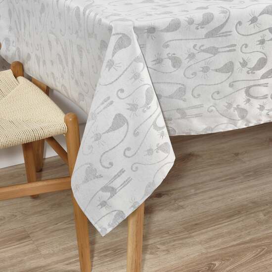 MANTEL ANTIMANCHAS JACQUARD MODELO ACACIA 2342 GRIS ALMA 200X160 CM image 4