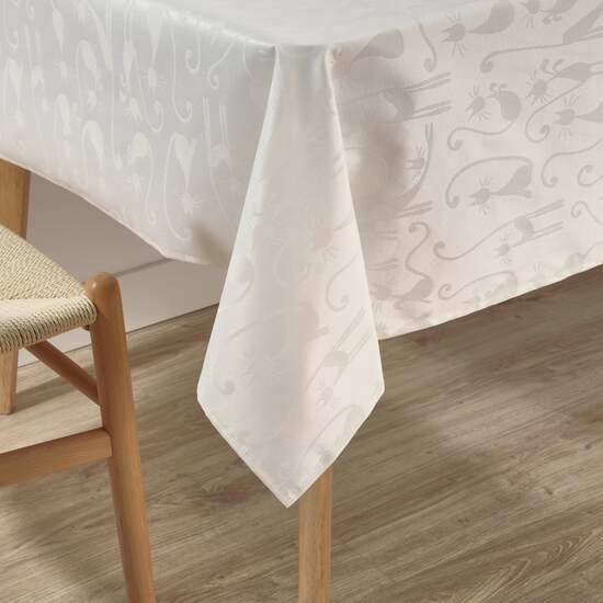 MANTEL ANTIMANCHAS JACQUARD MODELO ACACIA 2342 CRUDO 200X160 CM image 6