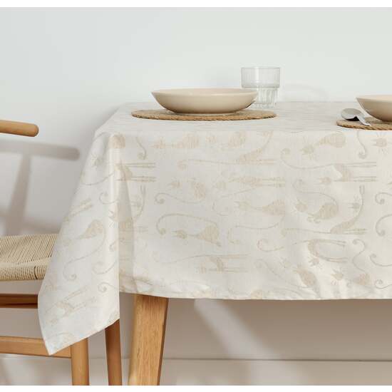 MANTEL ANTIMANCHAS JACQUARD MODELO ACACIA 2342 LINO 200X160 CM image 0