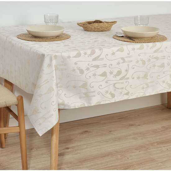 MANTEL ANTIMANCHAS JACQUARD MODELO ACACIA 2342 LINO 200X160 CM image 2