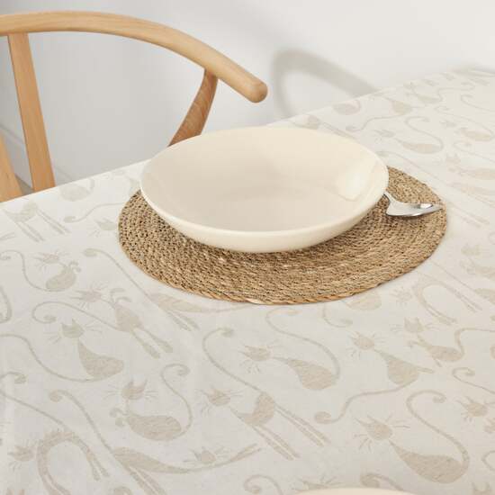 MANTEL ANTIMANCHAS JACQUARD MODELO ACACIA 2342 LINO 200X160 CM image 3