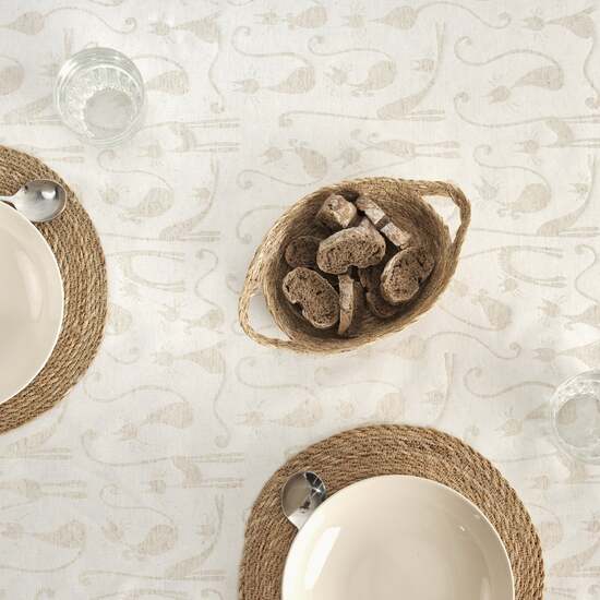 MANTEL ANTIMANCHAS JACQUARD MODELO ACACIA 2342 LINO 200X160 CM image 4