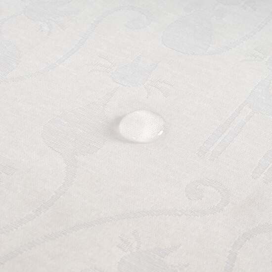 MANTEL ANTIMANCHAS JACQUARD MODELO ACACIA 2342 BLANCO  250X160 CM image 5