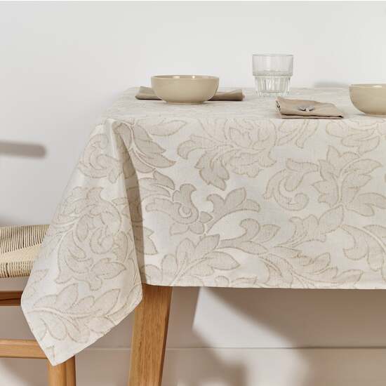 MANTEL ANTIMANCHAS JACQUARD MODELO ACACIA 3233 LINO 100X160 CM image 0