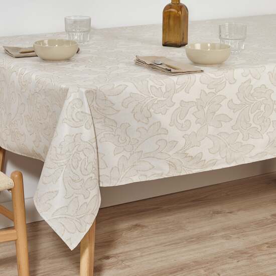 MANTEL ANTIMANCHAS JACQUARD MODELO ACACIA 3233 LINO 100X160 CM image 2