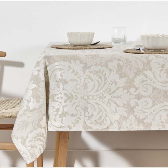 MANTEL ANTIMANCHAS JACQUARD MODELO ALAMO 4033 LINO 300X140 CM image 0