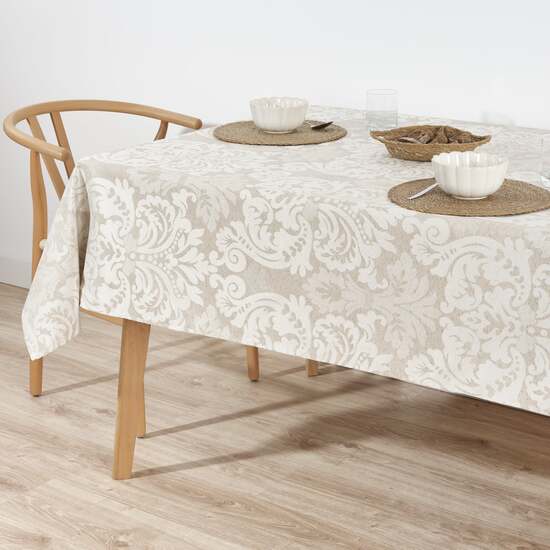 MANTEL ANTIMANCHAS JACQUARD MODELO ALAMO 4033 LINO 300X140 CM image 2