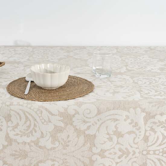 MANTEL ANTIMANCHAS JACQUARD MODELO ALAMO 4033 LINO 300X140 CM image 3