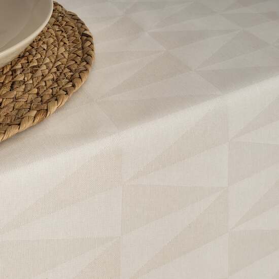 MANTEL ANTIMANCHAS JACQUARD MODELO ALAMO 3780 CRUDO 300X160 CM image 1
