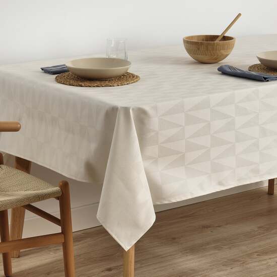 MANTEL ANTIMANCHAS JACQUARD MODELO ALAMO 3780 CRUDO 300X160 CM image 2