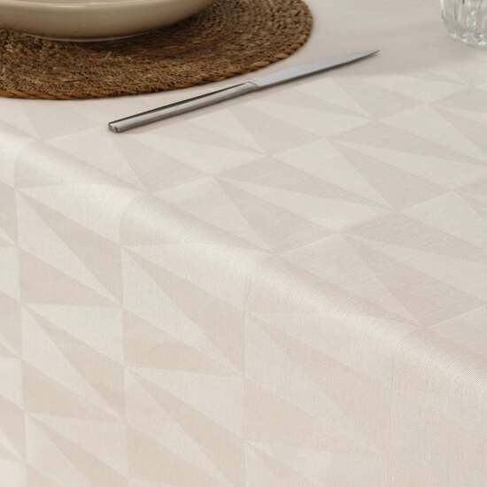 MANTEL ANTIMANCHAS JACQUARD MODELO ALAMO 3780 CRUDO 300X160 CM image 3