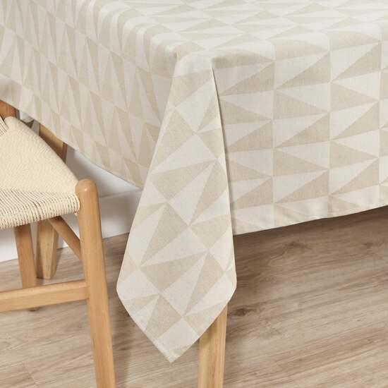 MANTEL ANTIMANCHAS JACQUARD MODELO ALAMO 3780 BEIG 250X160 CM image 1