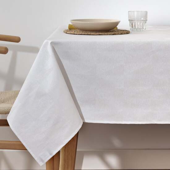 MANTEL ANTIMANCHAS JACQUARD MODELO ALAMO 3780 BLANCO 100X160 CM image 0