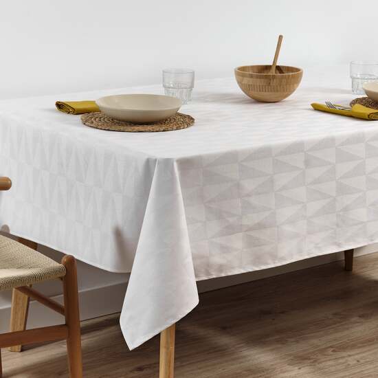 MANTEL ANTIMANCHAS JACQUARD MODELO ALAMO 3780 BLANCO 100X160 CM image 2