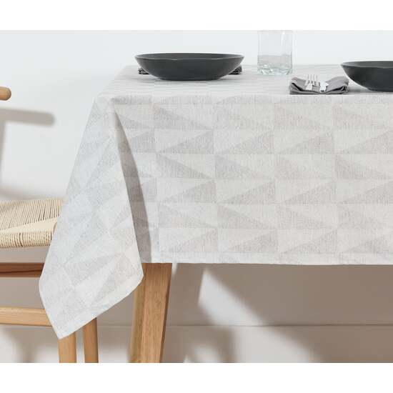 MANTEL ANTIMANCHAS JACQUARD MODELO ALAMO 3780 GRIS ALMA 160X160 CM image 0