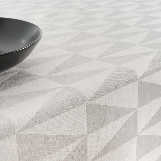 MANTEL ANTIMANCHAS JACQUARD MODELO ALAMO 3780 GRIS ALMA 160X160 CM image 4