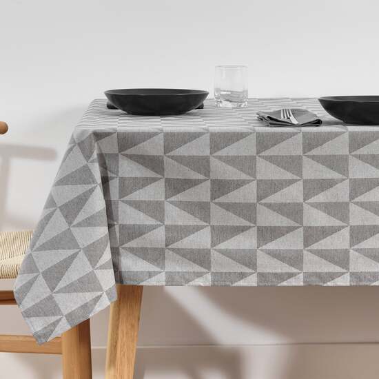 MANTEL ANTIMANCHAS JACQUARD MODELO ALAMO 3780 GRIS PERLA 100X160 CM image 0