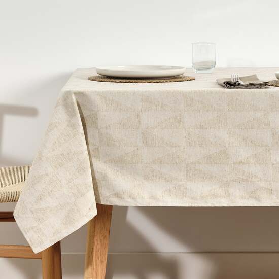 MANTEL ANTIMANCHAS JACQUARD MODELO ALAMO 3780 LINO 160X160 CM image 0