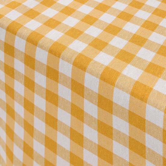 MANTEL VICHY CUADROS AMARILLO TACTO TELA 300X140 CM image 4