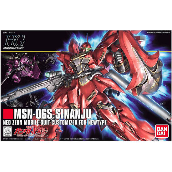 FIGURA MODEL KIT MSN-06S SINANJU MOBILE SUIT GUNDAM UNICORN 13CM image 0