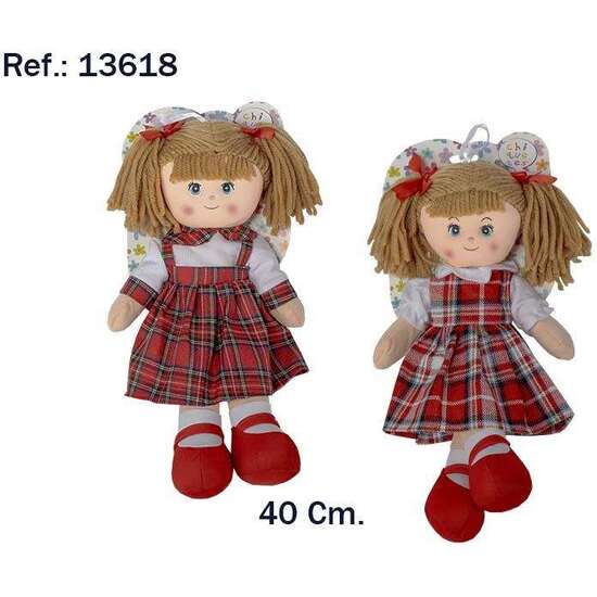 PELUCHE MUÑECA COLEGIALA 40CM.  - MODELOS SURTIDOS image 0