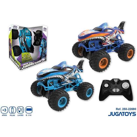 COCHE RADIO CONTROL TIBURÓN FLASH, ESCALA 1:16, CARCASA PLÁSTICO, BATERIA LITIO Y LUCES  - MODELOS SURTIDOS image 3