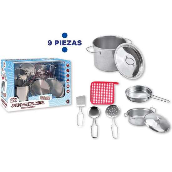 MENAJE COCINA DE METAL 9 PIEZAS 30X10X20 CM image 2