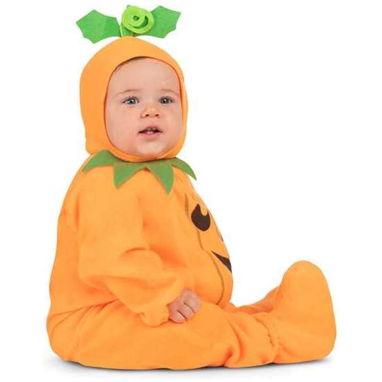 DISFRAZ PEQUEÑA CALABAZA GORRO, MONO CON BARRIGUITA RELLENA Y PATUCOS TALLA 7-12 M image 1