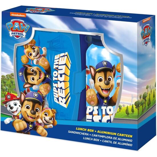 CANTIMPLORA ALUMINIO + SANDWICHERA PATRULLA CANINA PAW PATROL 500ML image 0