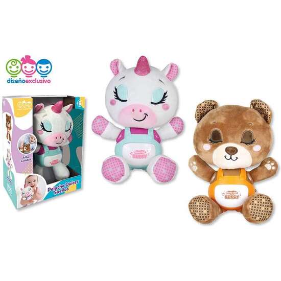 PELUCHE MUSICAL DULCES SUEÑOS OSO O UNICORNIO 25CM - MODELOS SURTIDOS image 1